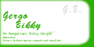 gergo bikky business card